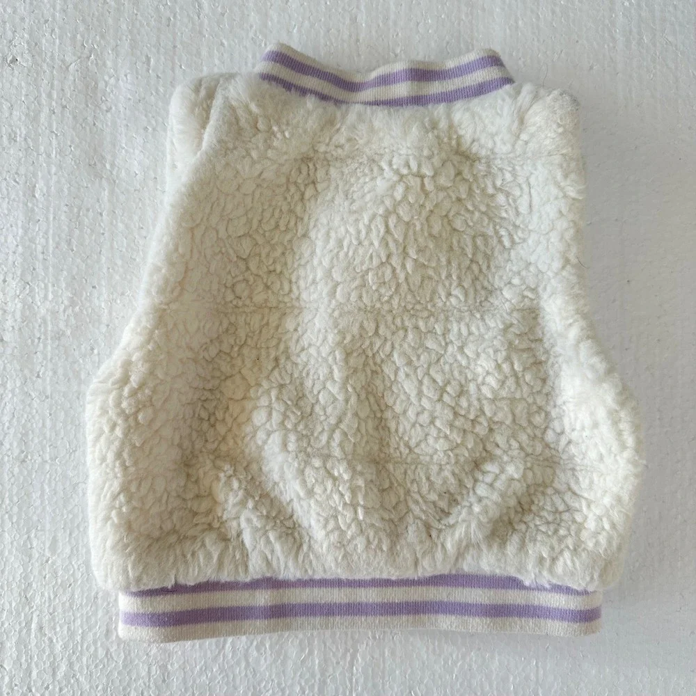 Hello Kitty‎ Vest 18M White Cream Sherpa Fleece Sequin Toddler Girl Jacket